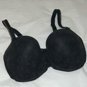 DRESSY BLACK/GOLD SPARKLY BRA (38G)